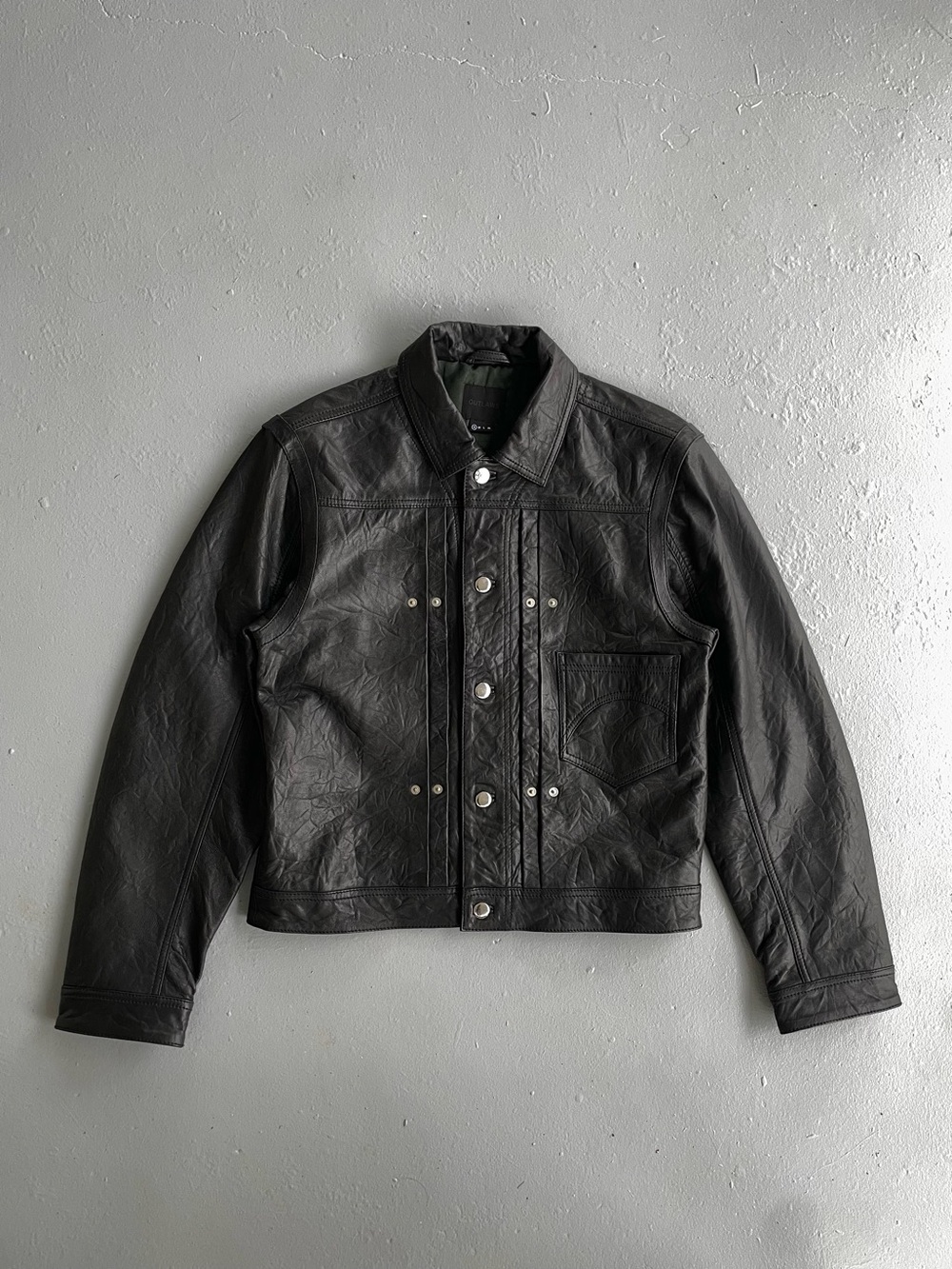 Outlaws Crinkled Leather Jacket